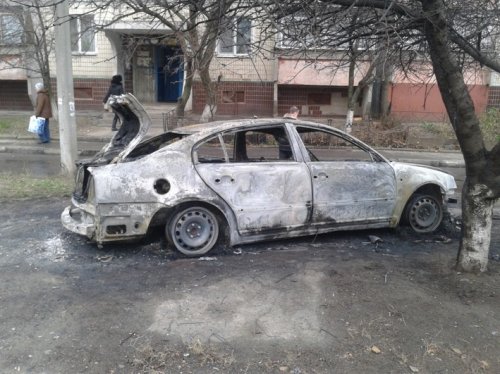 В Никополе на ул. Жуковского сгорел автомобиль