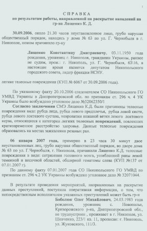 Итоги недели / Видеодоклад Лященко К.Д. / Никополь. Палата №6