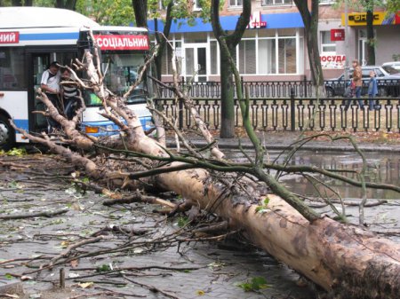 В Никополь неожиданно пришла осень (фото, видео)